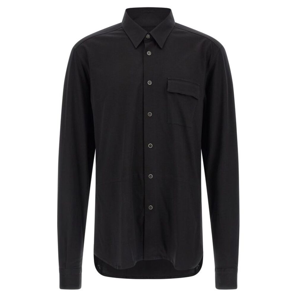 Kiton Black Cotton Men's Blouse